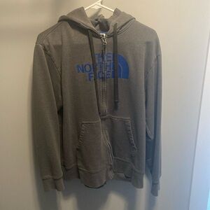 North face sweatshirt.